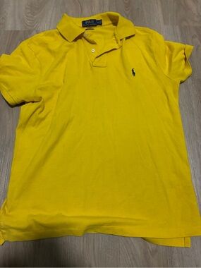 Ralph Lauren Yellow Polo Shirt with Navy Pony